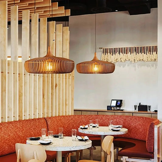Wabi-sabi Minimalist LED Ceiling Chandelier Lamps Hollowed Vintage Pendant Lights Home Decoration Counter Island Bedroom Balcony