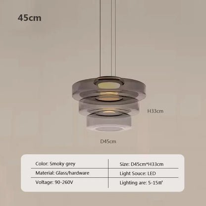 Nordic LED Glass Chandelier for Restaurant Bedroom Dining Room Table Glass Pendant Lights  Home Decoration