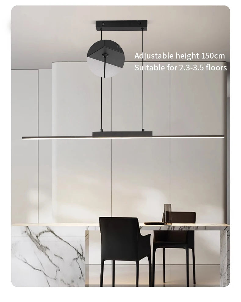 Pendant Lights Modern Simple Dining Room Lights For Kitchen Long Chandelier Living Room Pendant Lamp Home Decoration Lighting