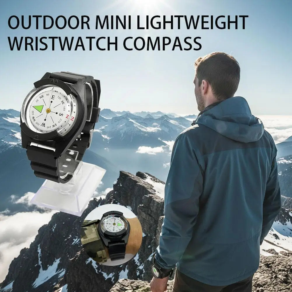 Portable Waterproof High Precision Wrist Watch Compass Teaching Aids Gift Compact Navigation Tool