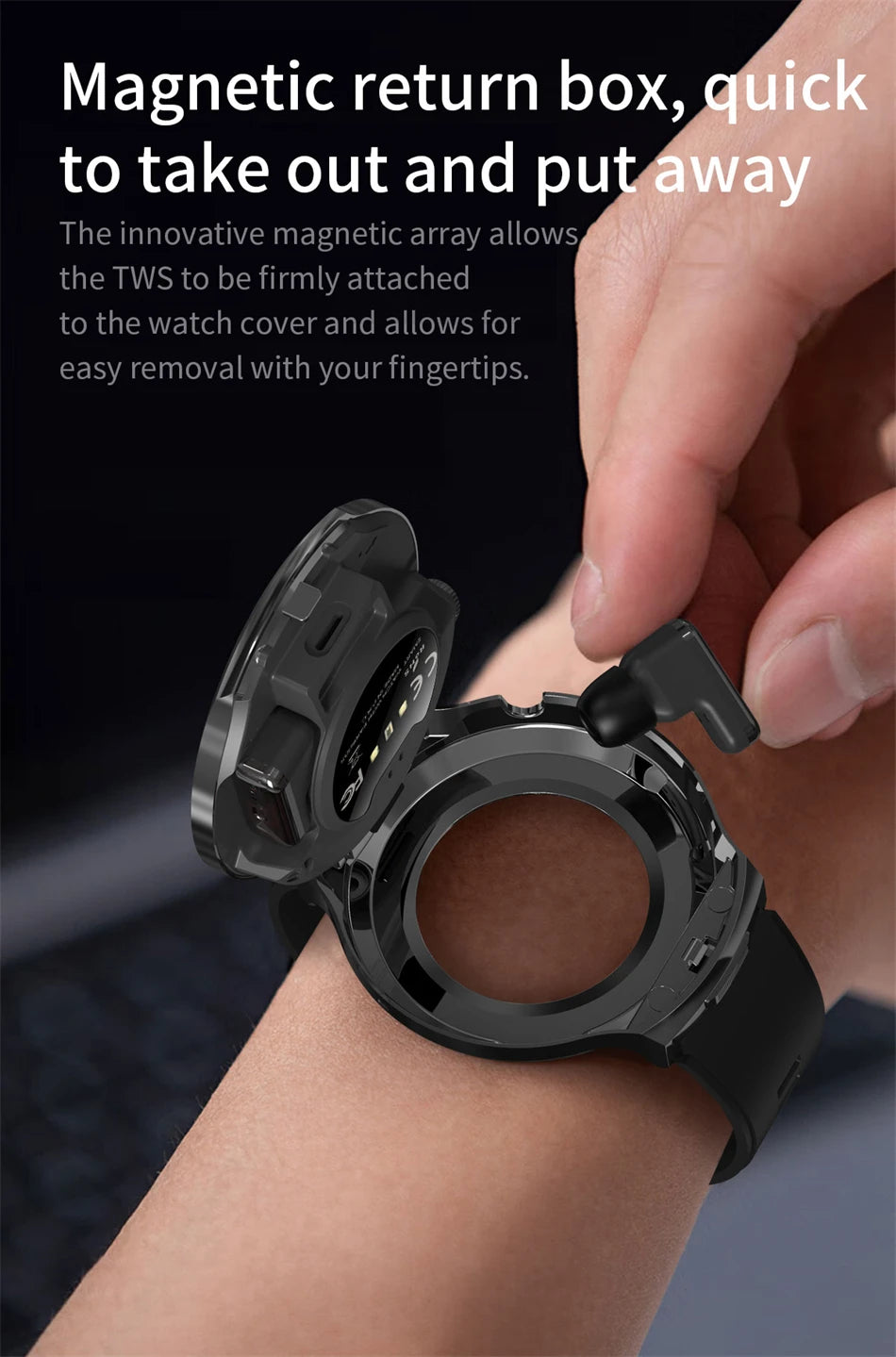 2026 New TWS 2 in 1 Smart Watch with Earbuds Bluetooth Call Earphone Smartwatch Men Women Heart Rate Monitor Sport Music Watches