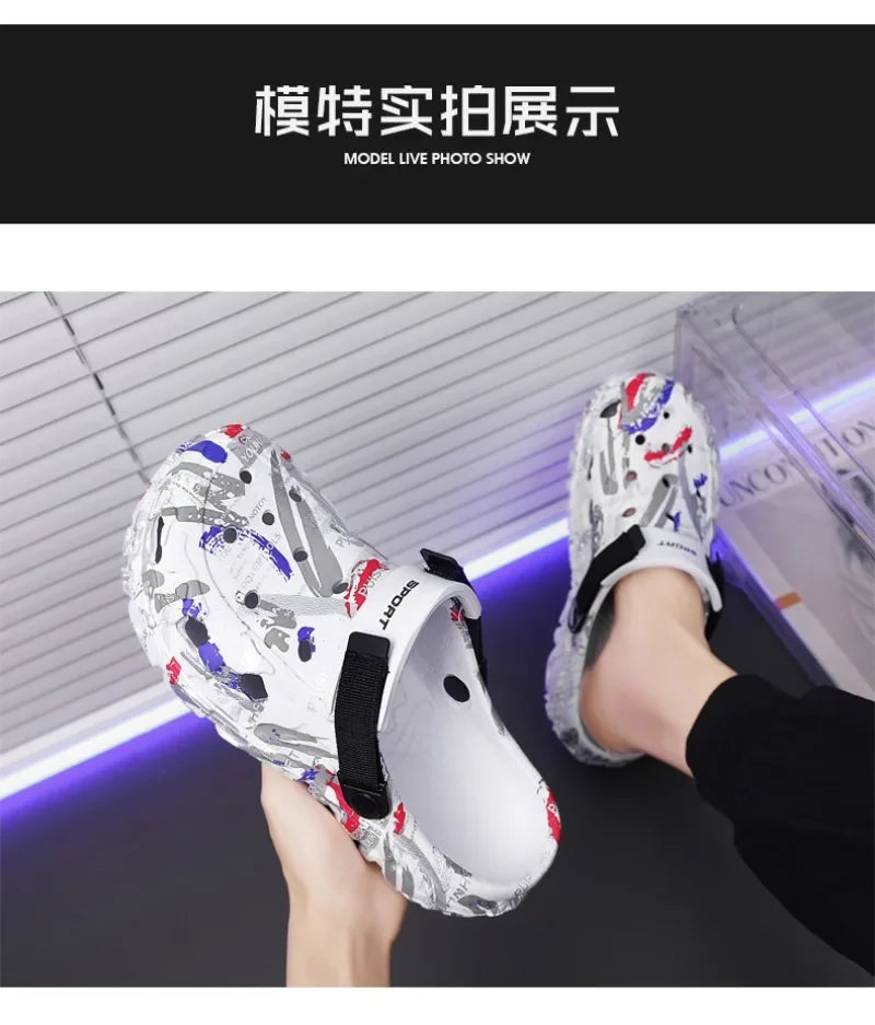 Plus Size 48 49 Men's Summer Clogs Sandals Eva Slippers Men Fashion New Flat Sandals Men Women Leisure Slides Men Casual Shoes