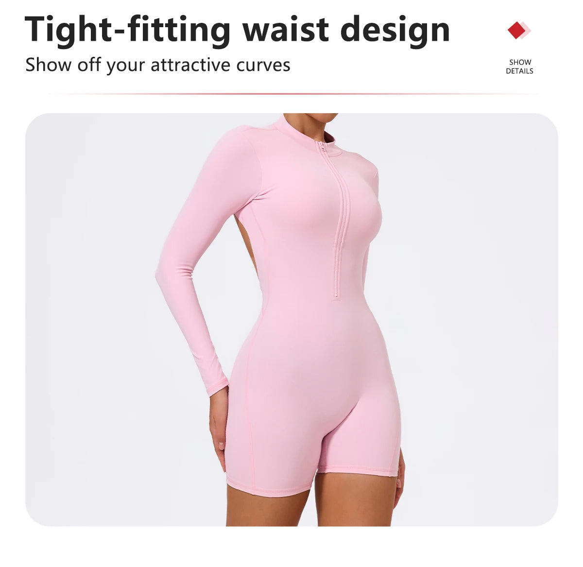 Summer V Back Scrunch One-Piece Suit Push Up Sports Jumpsuit Woman Fitness Zipper Overalls Workout Rompers Women Gym Bodysuits