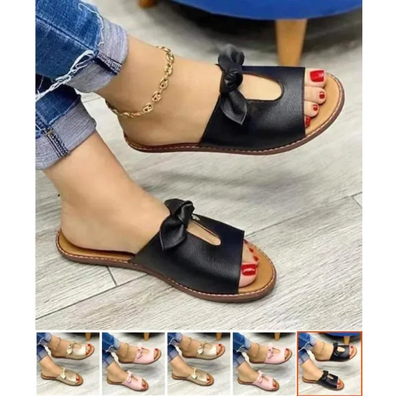 New Sandals Summer Women Slippers Shoes Cute Butterfly-Knot Flats Casual Sandals Ladies Beach Sandals Womens Shoes