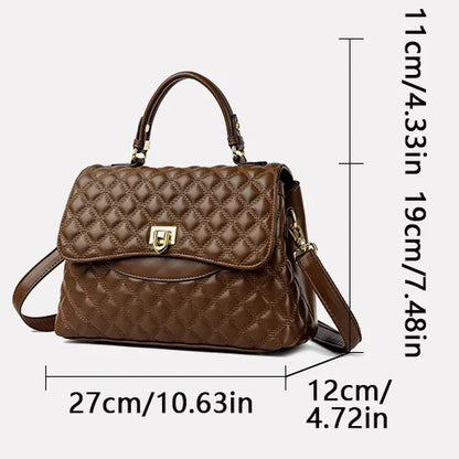 Luxury Large Capacity Multilayer Shoulder Messenger Bag High Quality Leather Handbag Women Designer Crossbody Sac Female Tote