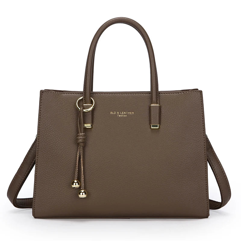 Genuine Brand Top Quality Leather Handbag Women's Tote Messenger Sac Designer Large Capacity 3 Levels Shoulder Crossbody Bags