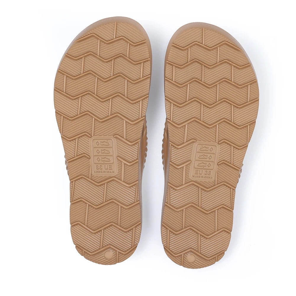 Asgard Summer Flip Flops Comfort Non-slip Flat Rubber Sandals With Stretchable Strap Unisex Cozy Casual  Beach Vacation Slippers