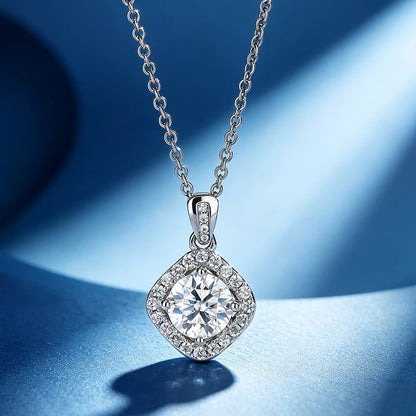 Moissanite sunflower Pendant Women's 925 Silver Necklace Comes with a GRA Certificate Perfect for Anniversaries and Parties