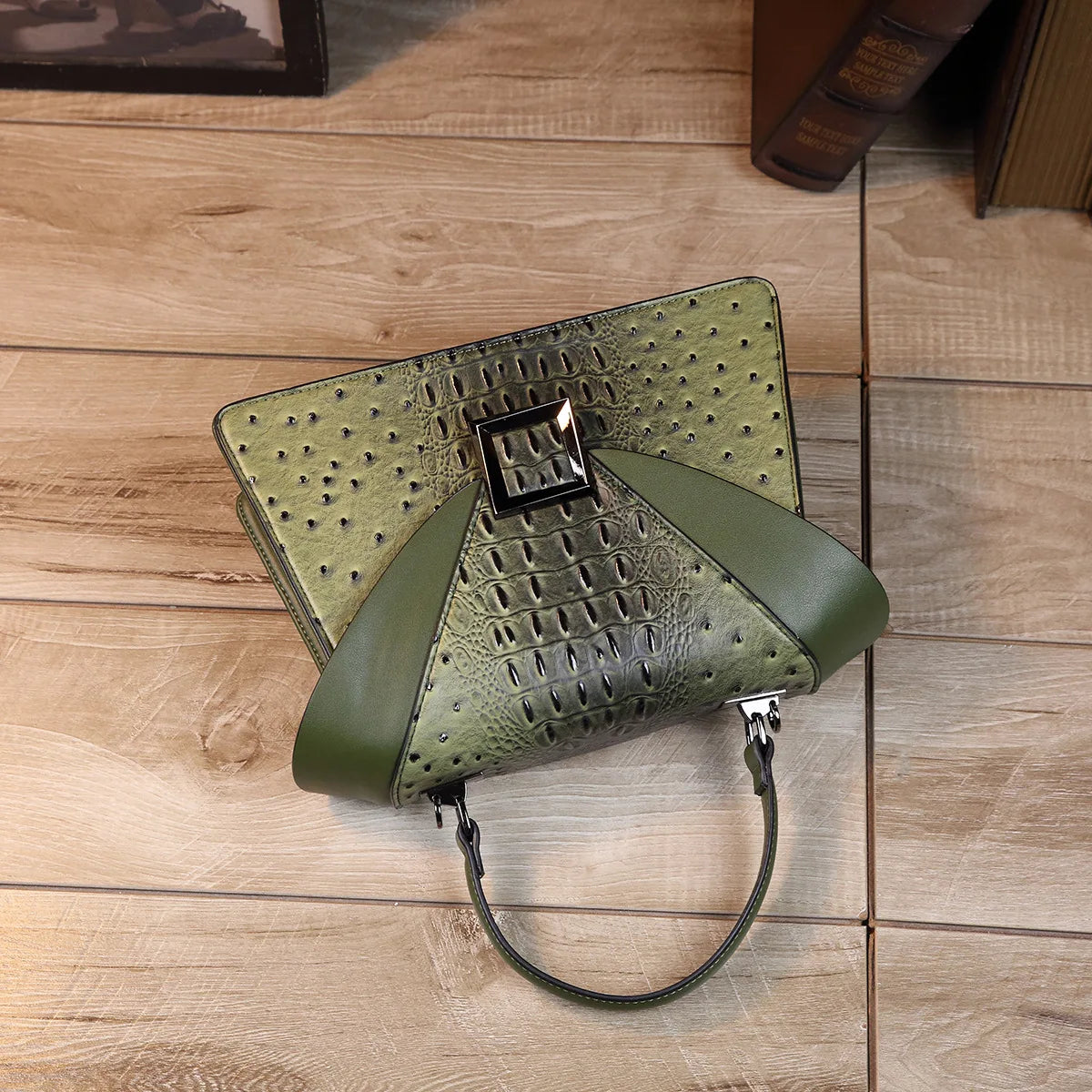 Luxury Designer Brand New Cowhide High Quality Crocodile Print Handbag Women's Fashion Single Shoulder Crossbody Bag Hot Sale