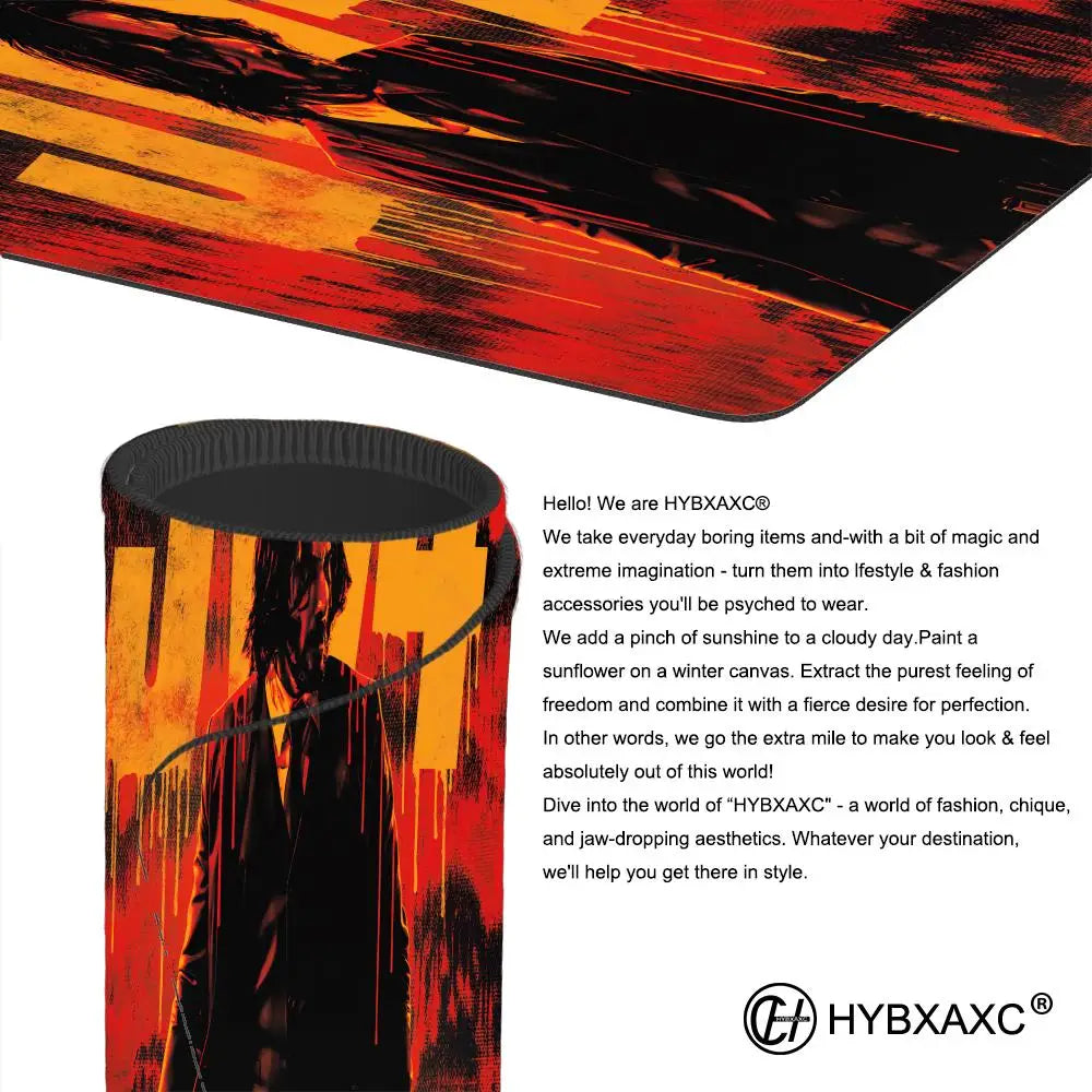 John Wick Mousepad Non-slip Lockedge Office Student Gaming Thickened Large Writing Pad Cushion 100x50