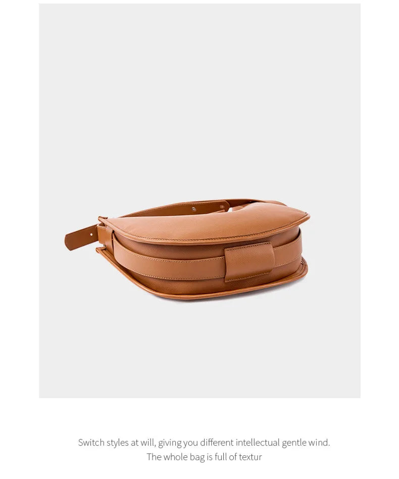 Women's Genuine Grade Cow Leather Bag Luxury Designer Ladies Shoulder Crossbody Purse Bag Female Cowhide Large Capacity Tote Bag