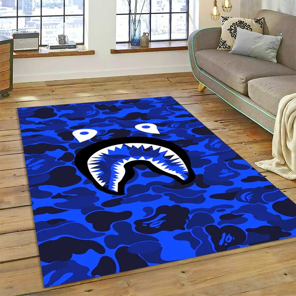 3D Printing B-BAPE Fashion Carpet Rug for Bedroom Living Room Home Sofa Decoration,Children Game Large Decor Floor Mat Gift
