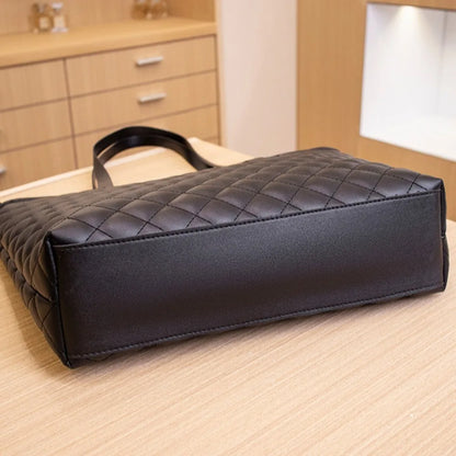 Large Capacity Tote Bag Casual Zipper PU Ladies Handbags Mommy Bag Women