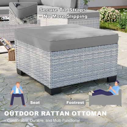 Outdoor PE Wicker Modular Patio Sectional Sofa Set