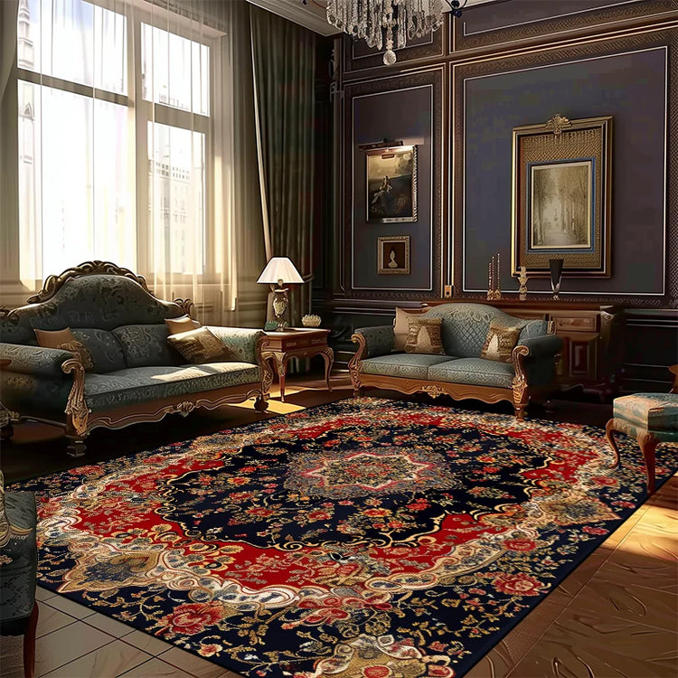 Persian Style Rugs for Living Room Decoration Carpet Large Area Bedroom Anti-slip Floor Mat Washable Lounge Rug Customized Size