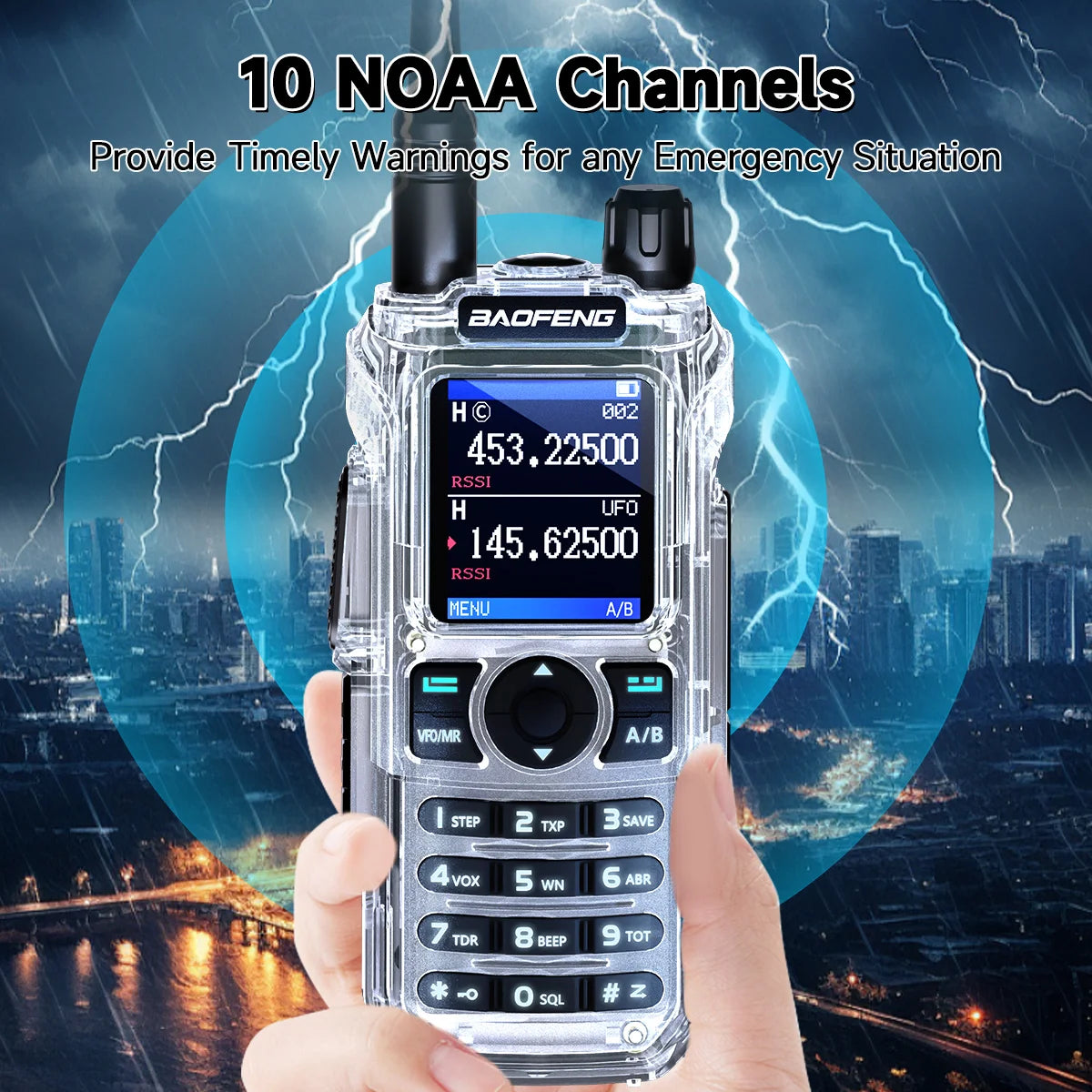 BAOFENG UV-21 PRO Auto Frequency Copy Walkie Talkie Ultra Long Range High Power Multi-Band Type-C Charger Portable Ham Radio