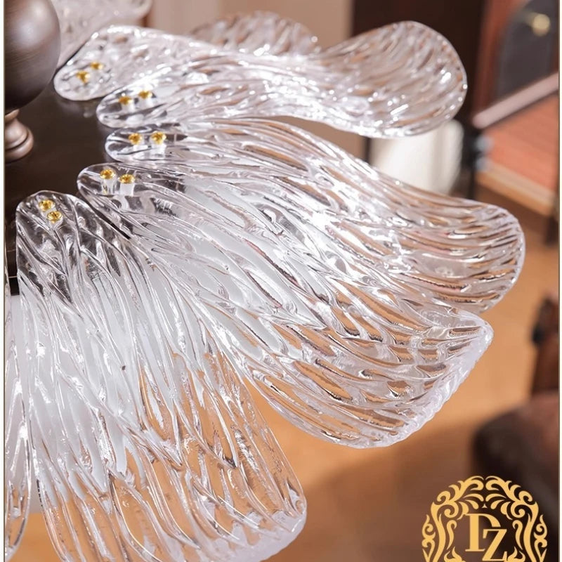 French Ceiling Lamp American Retro Bedroom Chandelier Lights Study Room Master Bedroom Lamp Suspension Luminaire