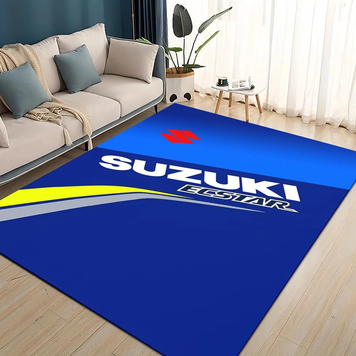 Suzuki Motorcycle Large Carpet Rug for Home Living Room Bedroom Sofa Doormat Decor Kids Play Area Non-slip Floor Mat Decoration