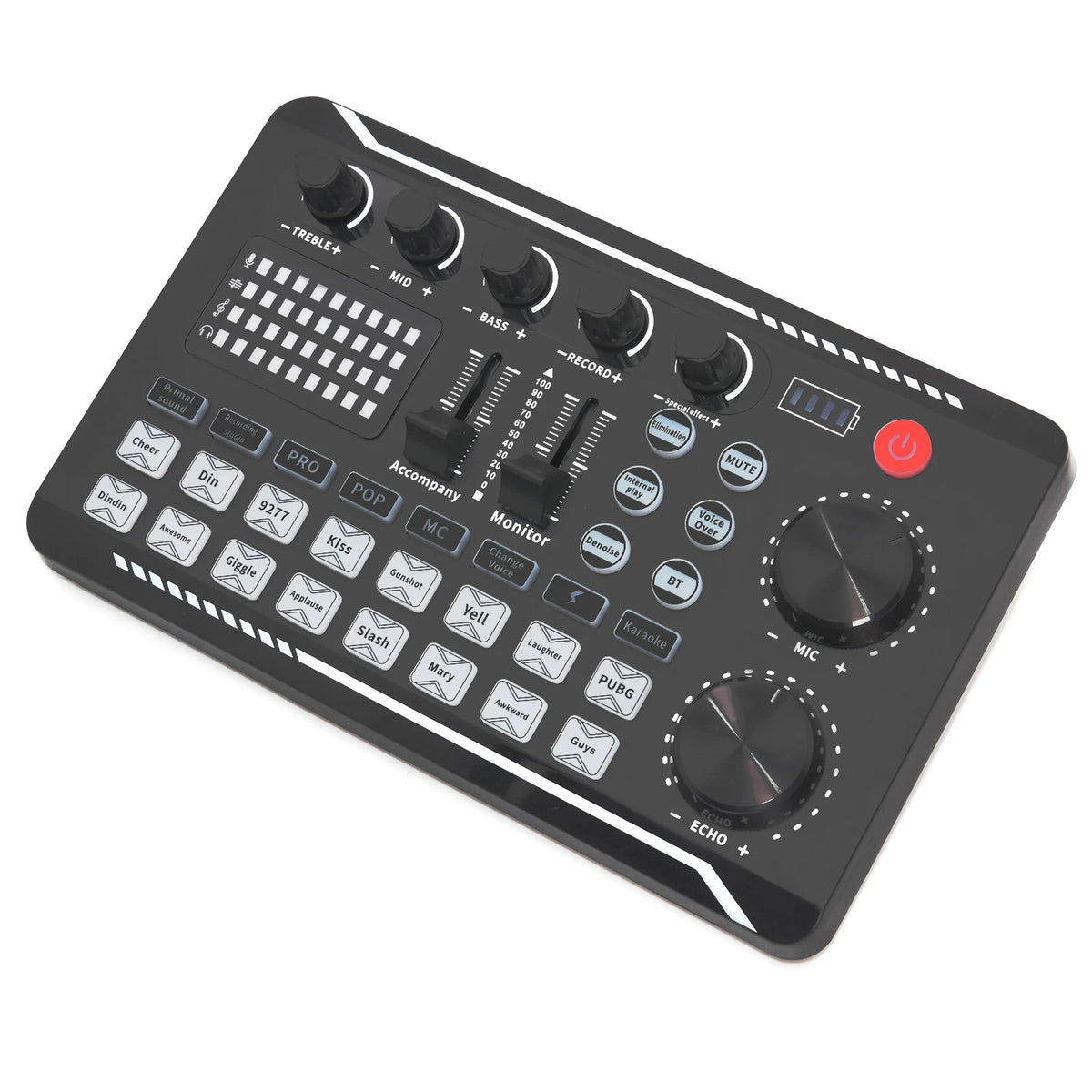 F998 Live Streaming Sound Card DJ Mixer Effects Voice Changer Audio Mixer For Record Singing Increase Live Streaming Atmosphere