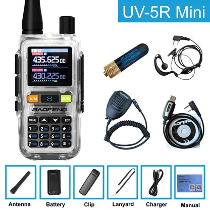 Baofeng Uv-5R Mini 5W /1pcs Walkie Talkie Long Range Smartphone Programming