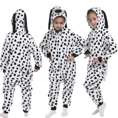 Adults Animal Cosplay Pajamas Flannel Onesies Costume Jumpsuit Pajamas Hooded Sleepwear Halloween One Piece for Performing