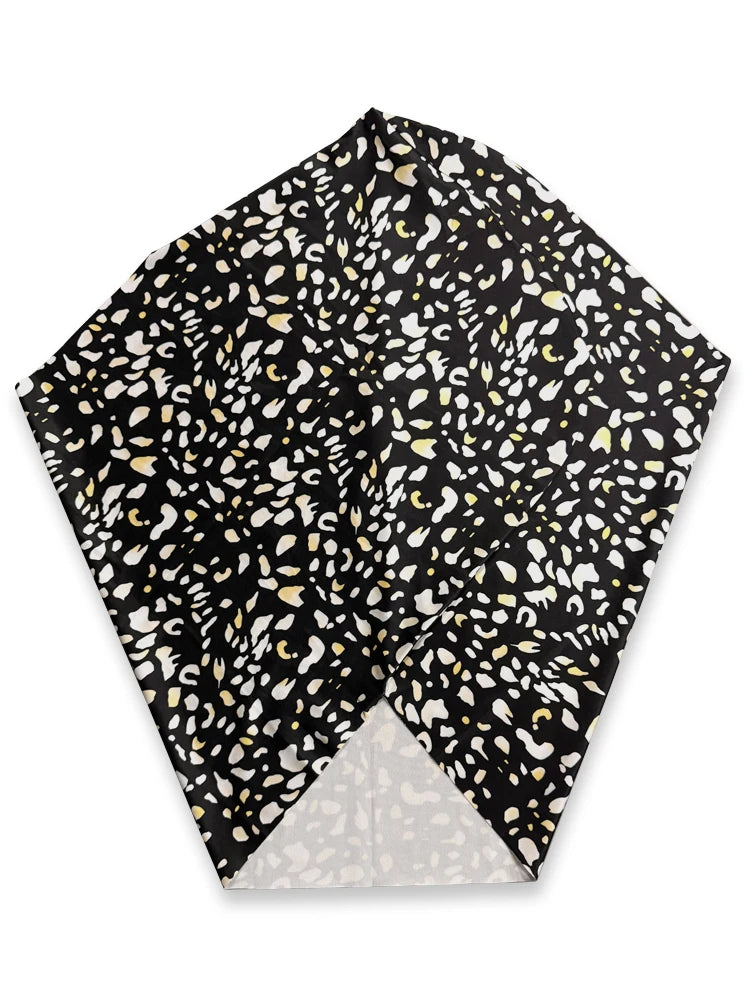 1PCS Women Headscarf French Retro Style Light Luxury Patterned Headscarf Matching Exudes Temperament
