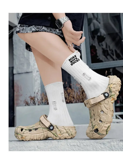 Summer Men Slippers Camouflage Platform Outdoor Clogs Shoe Women Beach Sandals Male Soft EVA Indoor Home Slides Big Size 46 47
