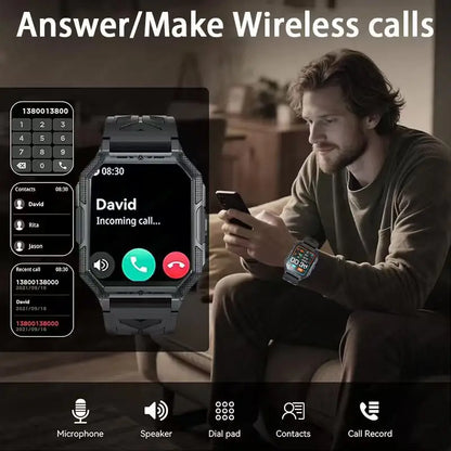 2026 newhigh-endoutdoorhikingadventuresmartwatch,1400mAh large battery,wirelesscommunication,voiceassistant,heartrate monitoring