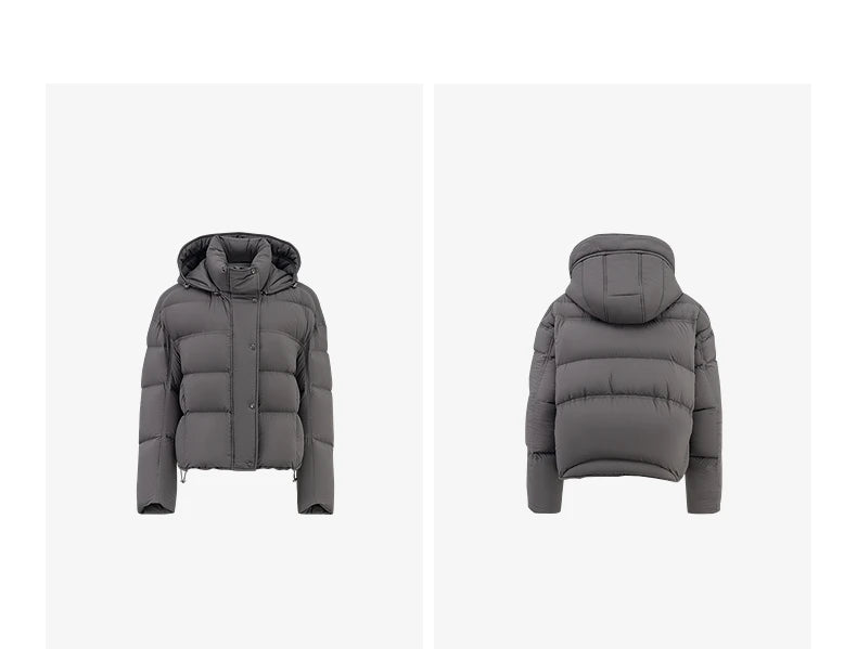TOYOUTH Women Down Jackets 2025 Winter New Ultra-soft Cicada Wing Puff Hooded 90% Down High Loft Bread Coat
