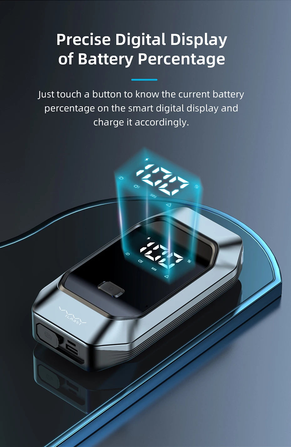 Vyvylabs 1000A Car Jump Starter 12000mAh Portable Battery Starter Emergency 12V Booster Starting Device Power Bank Jump Start