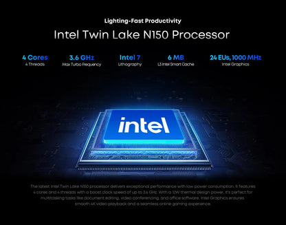CHUWI MiniBook X 2-in-1 Touch Screen Laptop Intel N150 16GB LPDDR5 512G SSD 10.51"1920x1200 FHD Resolution Ultra-thin Notebook