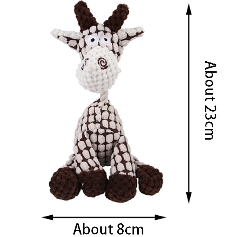 Interactive Cotton Rope Donkey Toy Grey/Brown Plush Sound Pet Training Game for Kittens And Dogs Creative Bite And Play Activity