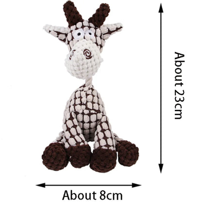 Interactive Cotton Rope Donkey Toy Grey/Brown Plush Sound Pet Training Game for Kittens And Dogs Creative Bite And Play Activity