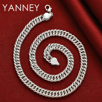 10MM 925 Sterling Silver 20/24 Inches Snake Chain Necklace For Men Women Fashion Hip Hop Charm Gift Jewelry Wedding