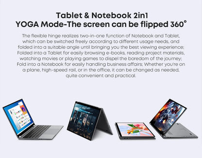 CHUWI FreeBook 2 in 1 Laptop Tablet 13.5" FHD Touch Screen Intel N150 / N100 12GB / 16GB LPDDR5 512G SSD WIFI 6 2256*1504