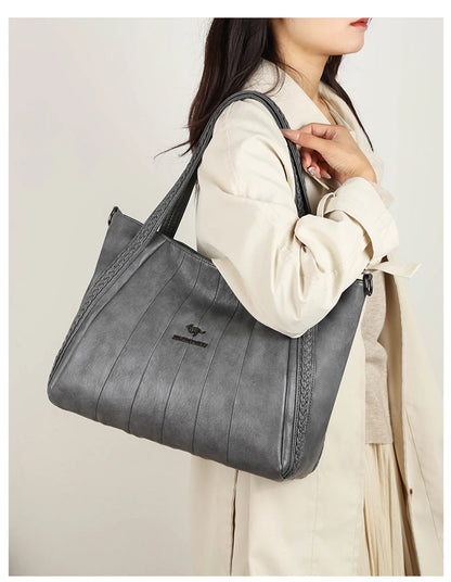 Genuine Brand Leather Women Handbag Luxury Designer Shoulder Crossbody Bags Ladies Purse Messenger Tote Bag Female Commuting Bag