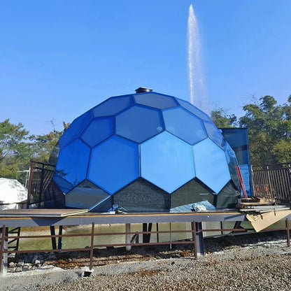 Luxury Geodesic Glass Dome Tent Insulated Hexagonal Honeycomb Aluminum Alloy Outdoor Glamping Resort Hotel Starry Sky Room