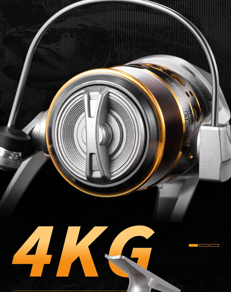 Rooblinos LD Lightweight Spinning Reel 5.2:1 Gear Ratio Smooth Fishing Reel for Trout Bass Freshwater Saltwater Fishing