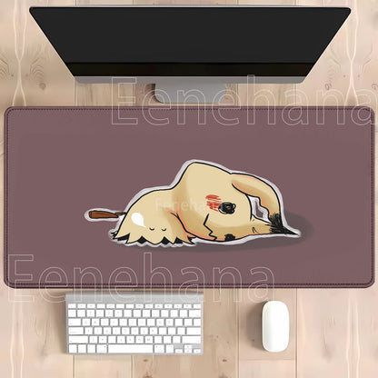 Gaming Pokemon Mimikyu Anime Kawaii PC Mouse Pad Keyboard Overlock Larger Mousepad PC Offices Non-slip Base HD Printing Desk Mat