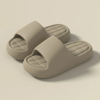 Men's Thick Platform Slippers EVA Soft Sole Pillow Slides Summer Beach Flip Flops Women Non Slip Bathroom Couple Home Slippers