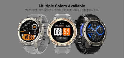 AMOLED Smart Watch DM56 Bluetooth Calling 500mAh Battery GPS Dual Band Satellite Outdoor Sports  Fitness Tracking Smartwatch