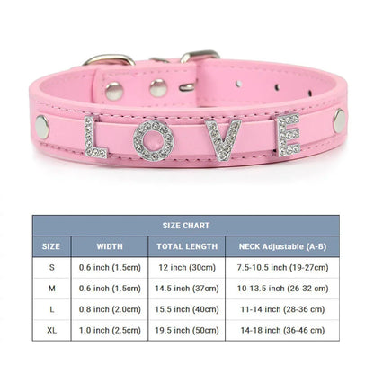 (Free Bling Rhinestone Letter)Custom Pet Cat Dog Collar Leather Puppy Collars For Small Medium Dogs Target Personalized Id Name