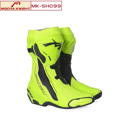 Mocha SH099 Motorcycle Track Riding Boots CE Certification Professional Racing Botas Waterproof Boots Double Botas Motocross