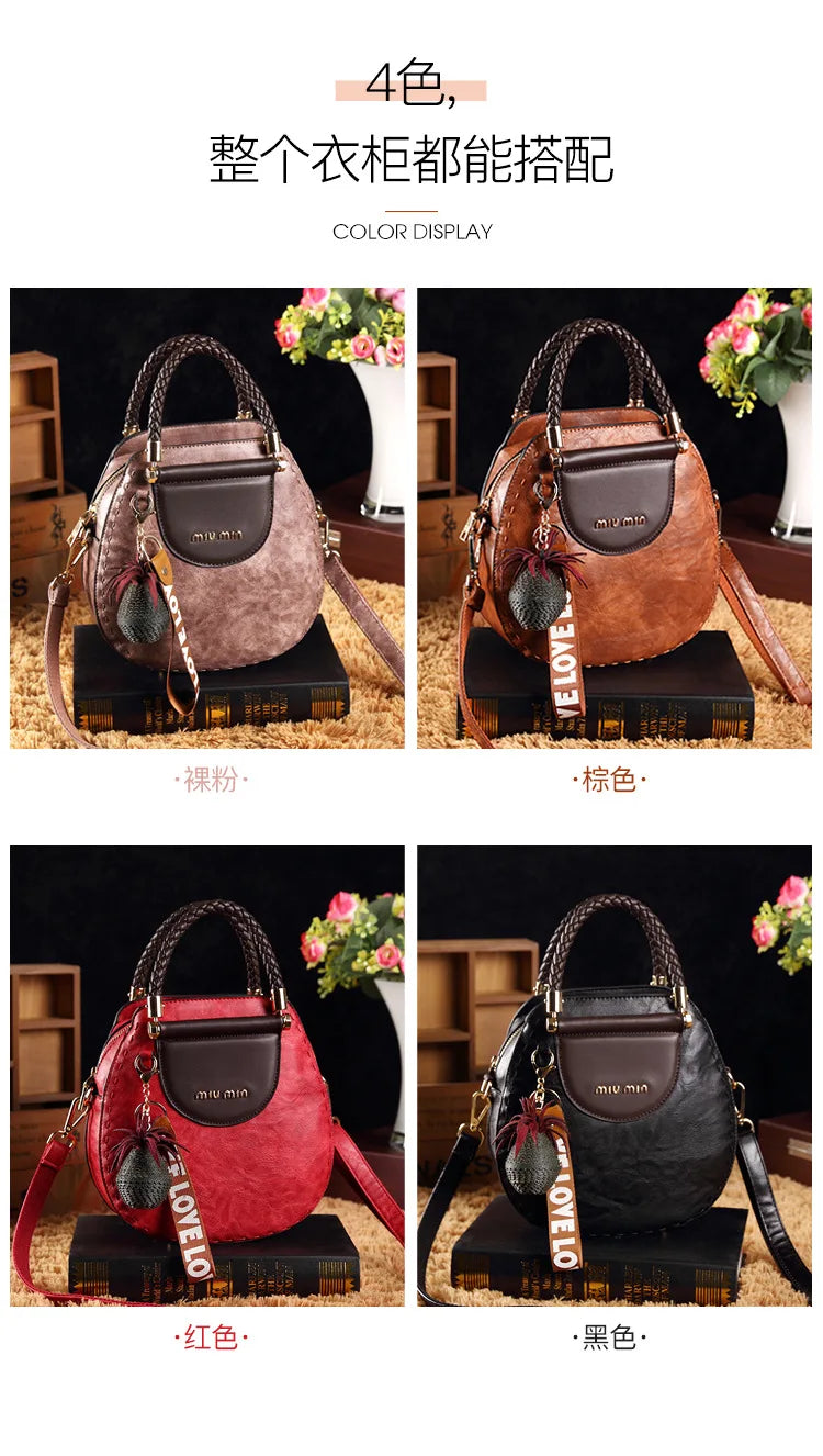 Vintage Women's Bag Luxury Designer Boston Style Women Shoulder Bag High Quality Fashion Crossbody Bags Female Handbags
