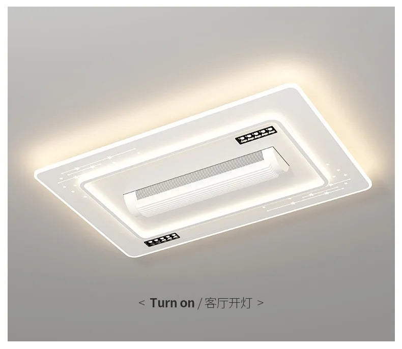 Modern LED Leaf Free Ceiling Fan 6-speed Ceiling Light Remote Control Living Room Bedroom Children's Room Fan Light Home Lightin