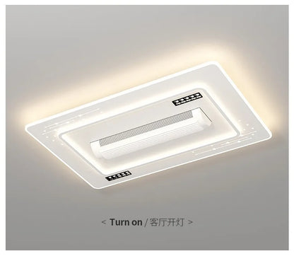 Modern LED Leaf Free Ceiling Fan 6-speed Ceiling Light Remote Control Living Room Bedroom Children's Room Fan Light Home Lightin
