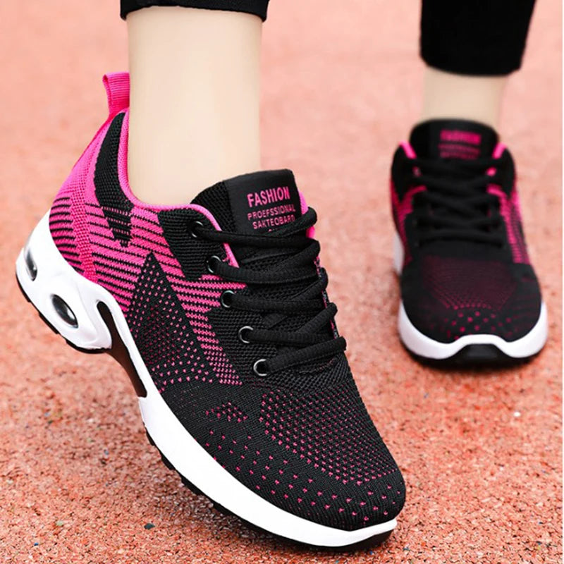 Women Platform Casual Sneakers Shoes Mesh Breathable Running Shoes Chunky Summer Sports Tenis Shoes 2025 Luxury Vulcanize Shoes