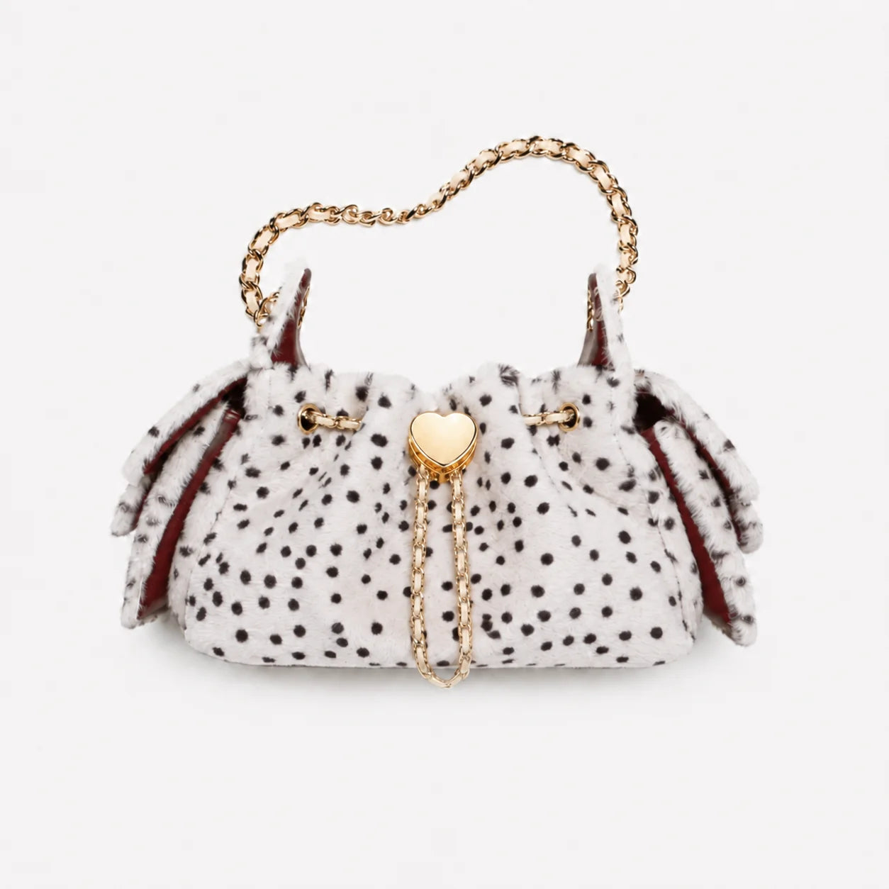 Fashion Leopart Dot Faux Fur Buckets Bag Designer Drawsting Chains Small Tote Bag Luxury Plush Shoulder Crossbody Bags 2026