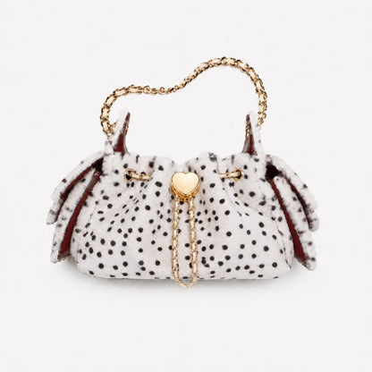 Fashion Leopart Dot Faux Fur Buckets Bag Designer Drawsting Chains Small Tote Bag Luxury Plush Shoulder Crossbody Bags 2026