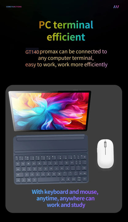 2026 High Defined Android 15 Tablet 14 inch Tablet PC 20GB 512GB 12900mAh Phone Call BT5.0 5G WiFi GPS Google Play Laptop Pads
